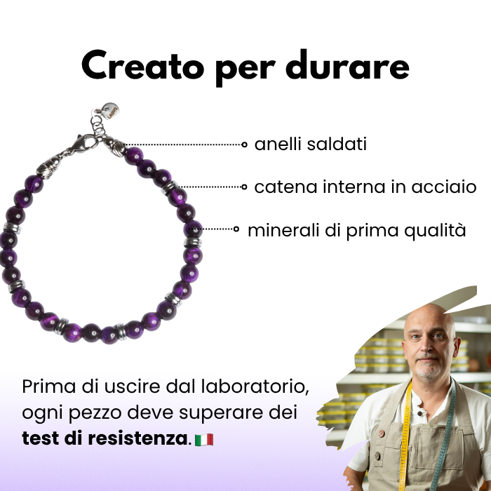 Bracciale Signoria in occhio di tigre | 6mm