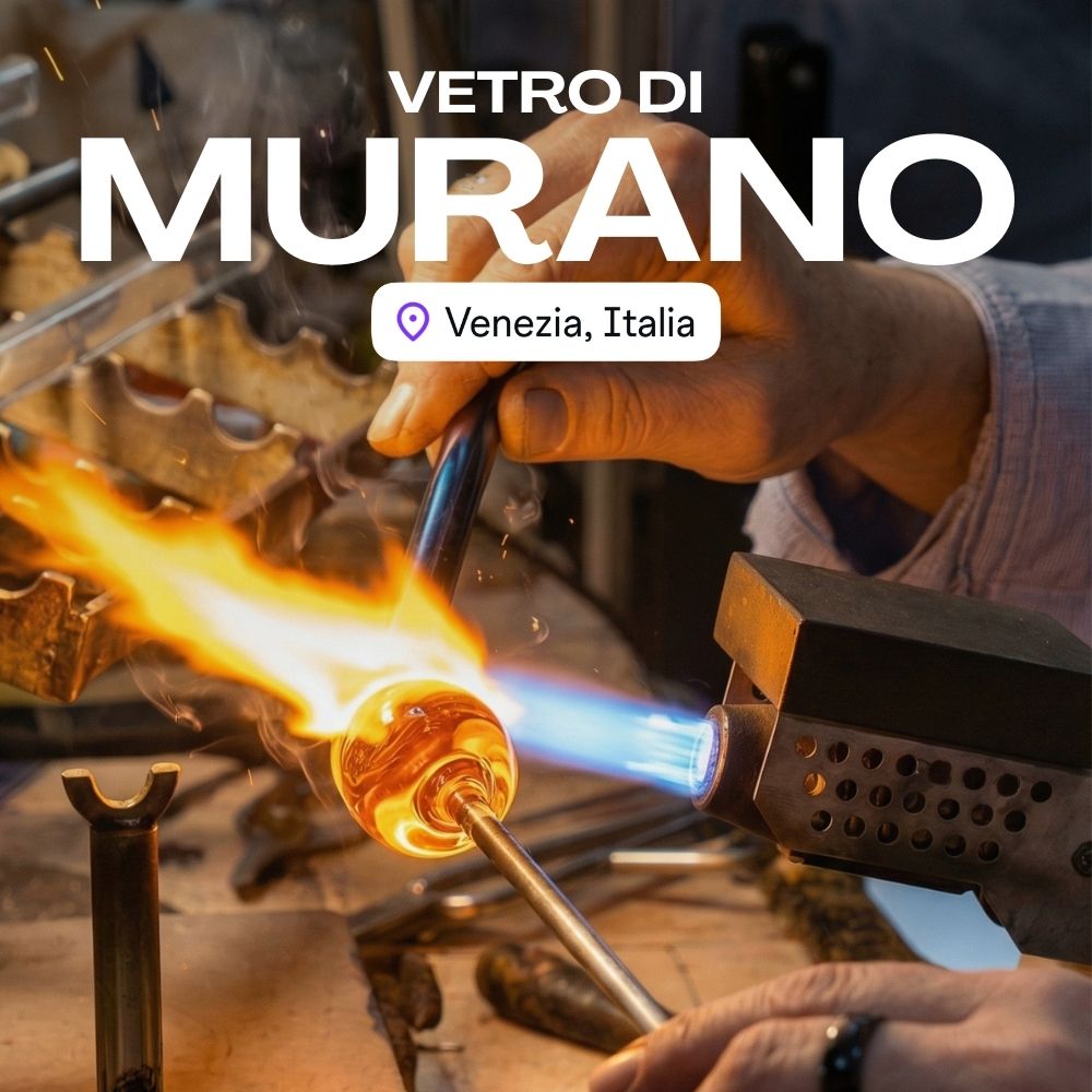 Collana Laguna in vetro di Murano | Azzurra