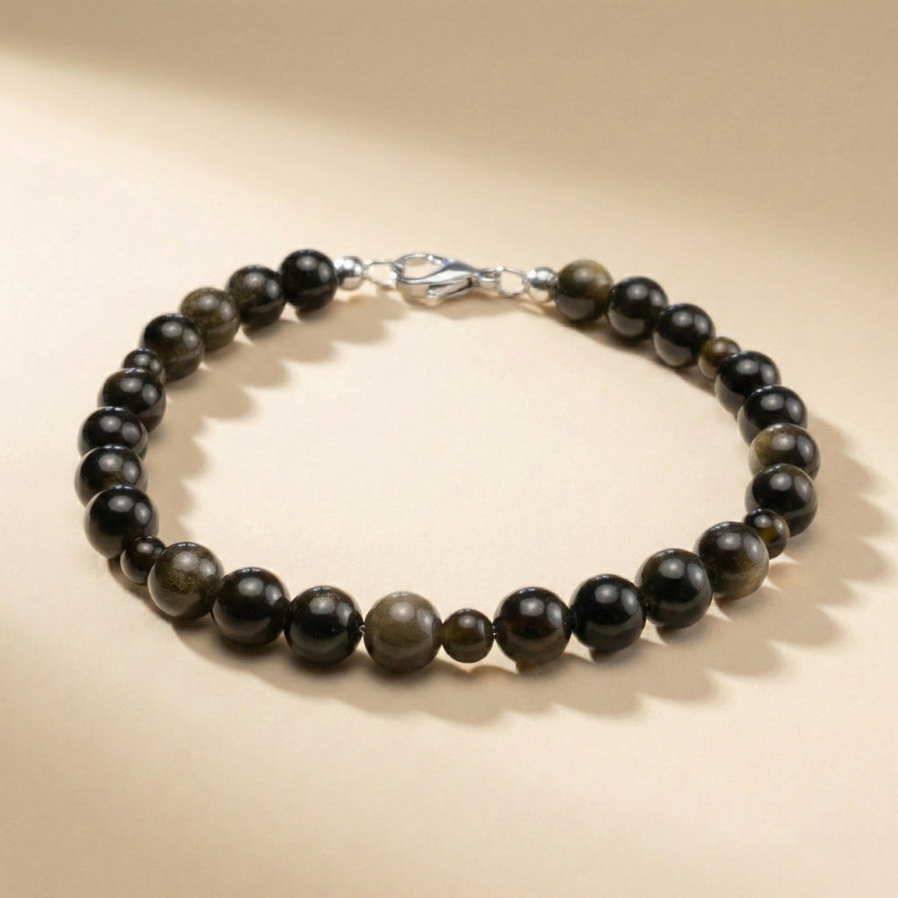Obsidian-Armband | 6mm