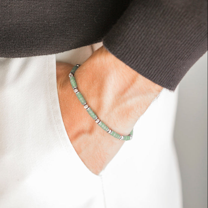 Bracciale Eclisse in avventurina verde | 4mm