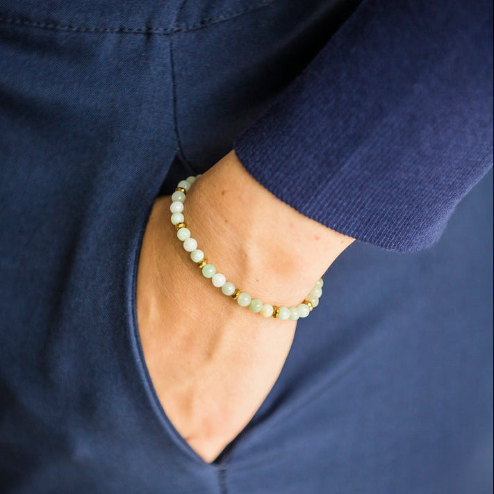 Armband „Ozeanhauch“ aus Jade | 4mm