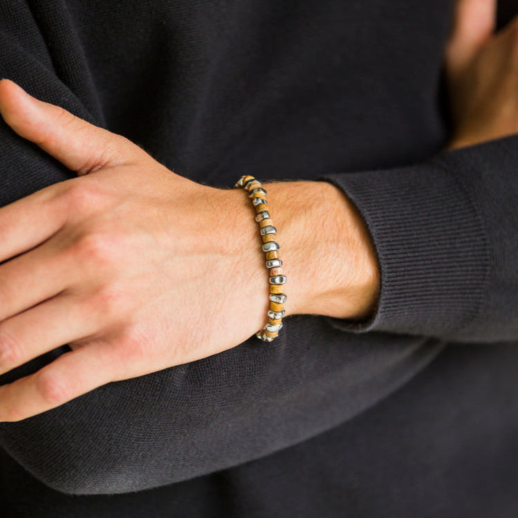 Bracciale Zirmo in Jasper Australiano ed ematite | 6mm