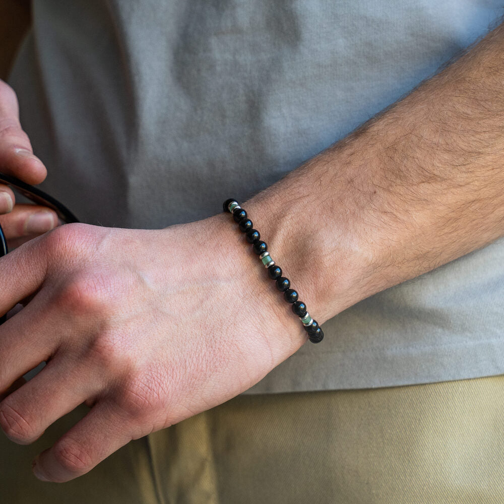 Zagara-Armband aus Onyx und Aventurin | 6mm