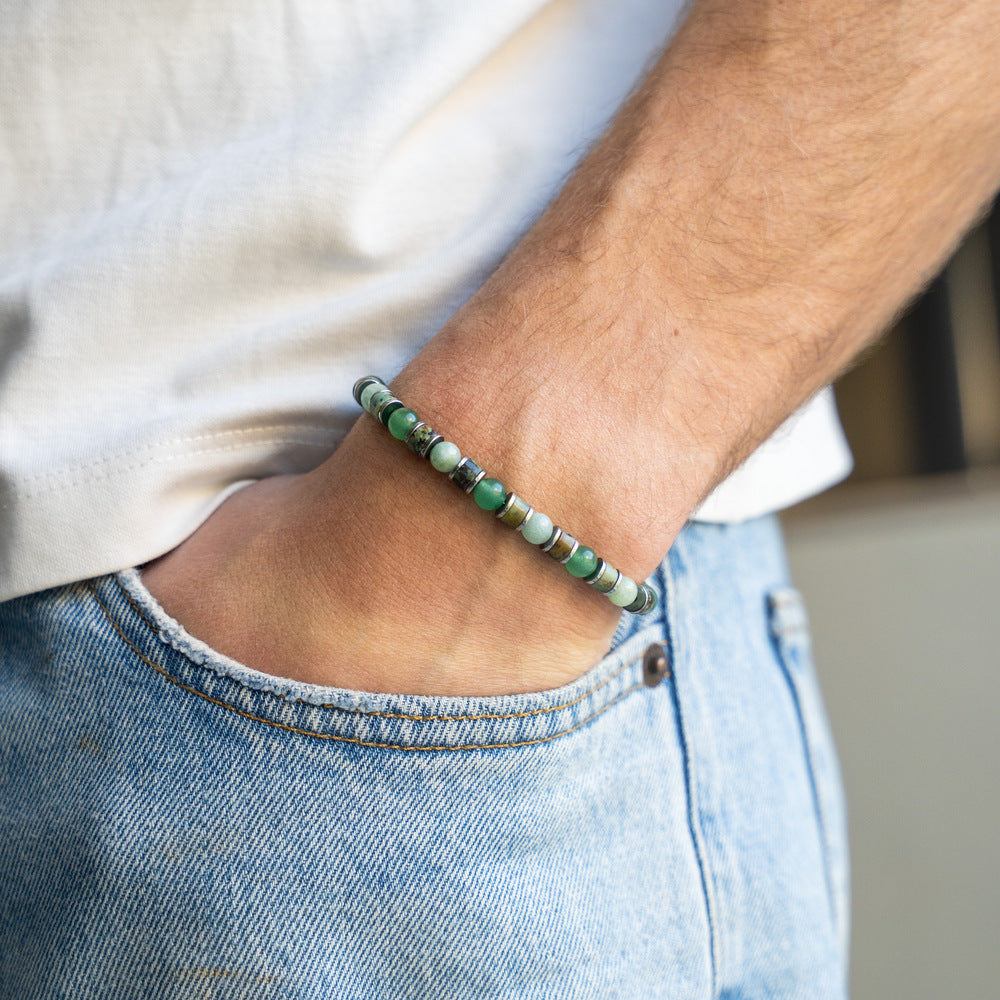 Bracciale Mikonos in giada, avventurina e diaspro | 6mm