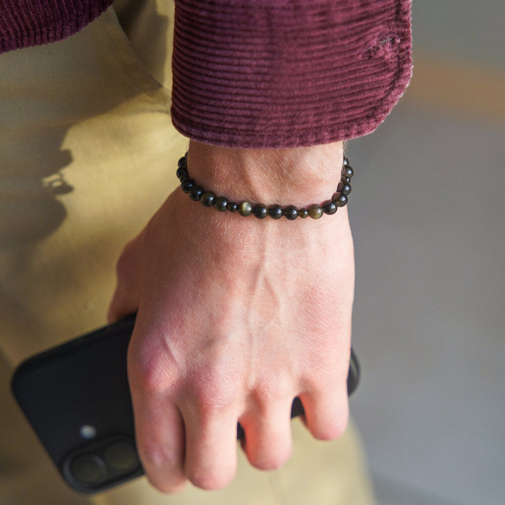 Obsidian-Armband | 6mm