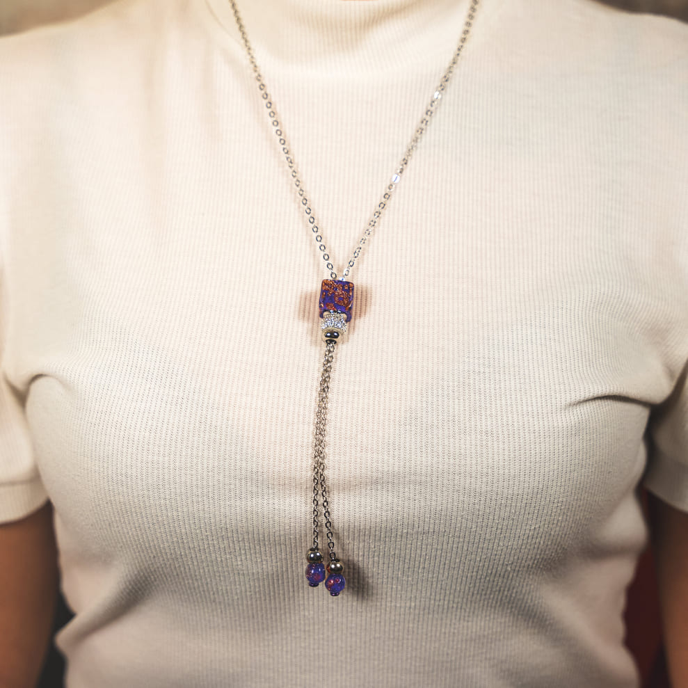 Halskette Marea aus Muranoglas | Blau