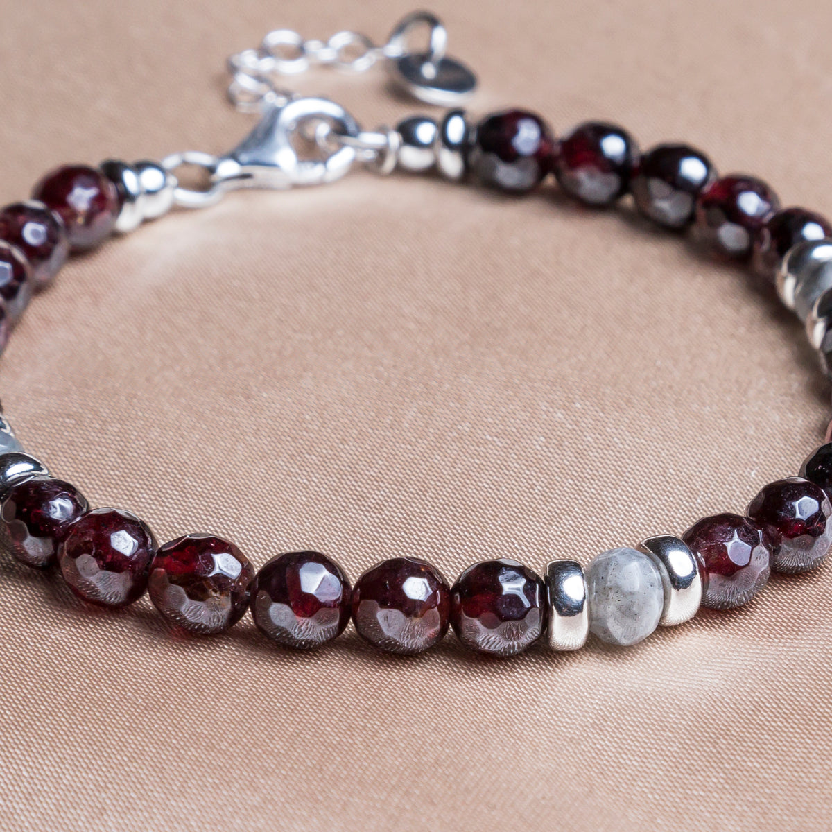 Eclipse-Armband | 925er Silber & Granat