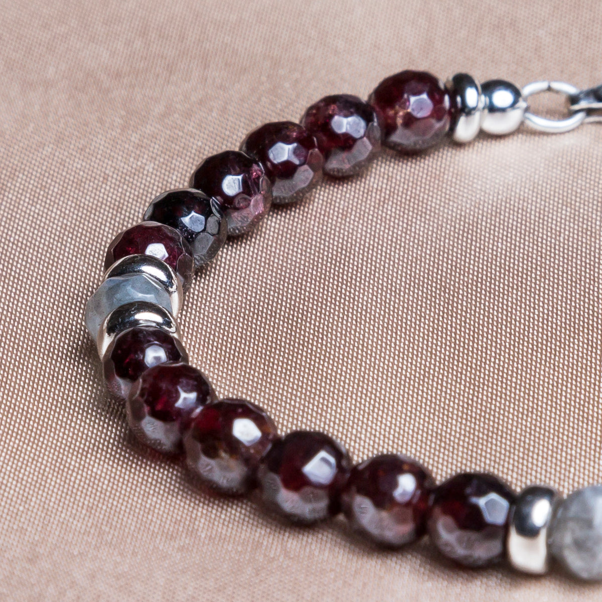 Eclipse-Armband | 925er Silber & Granat