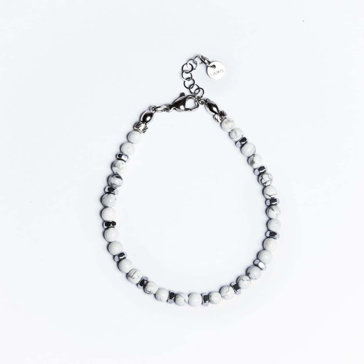 Bracciale Silenzio in Aulite bianca  | 4mm