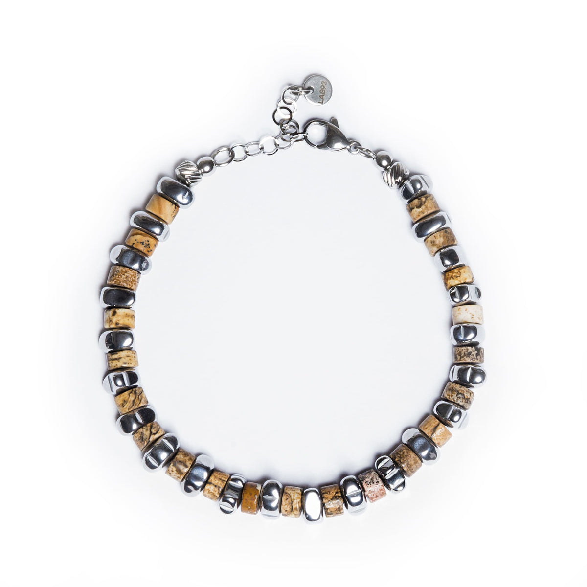 Bracciale Zirmo in Jasper Australiano ed ematite | 6mm