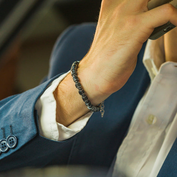 Bracciale Mystico | Argento 925 & Agata & Ematite
