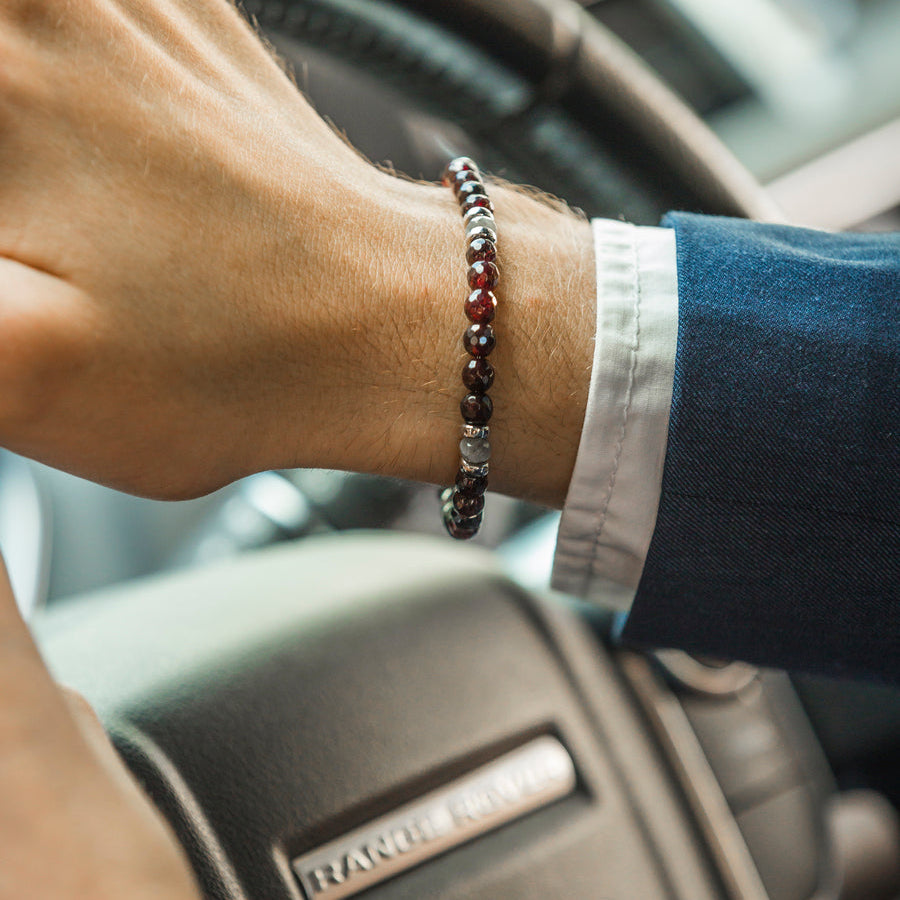 Eclipse-Armband | 925er Silber & Granat