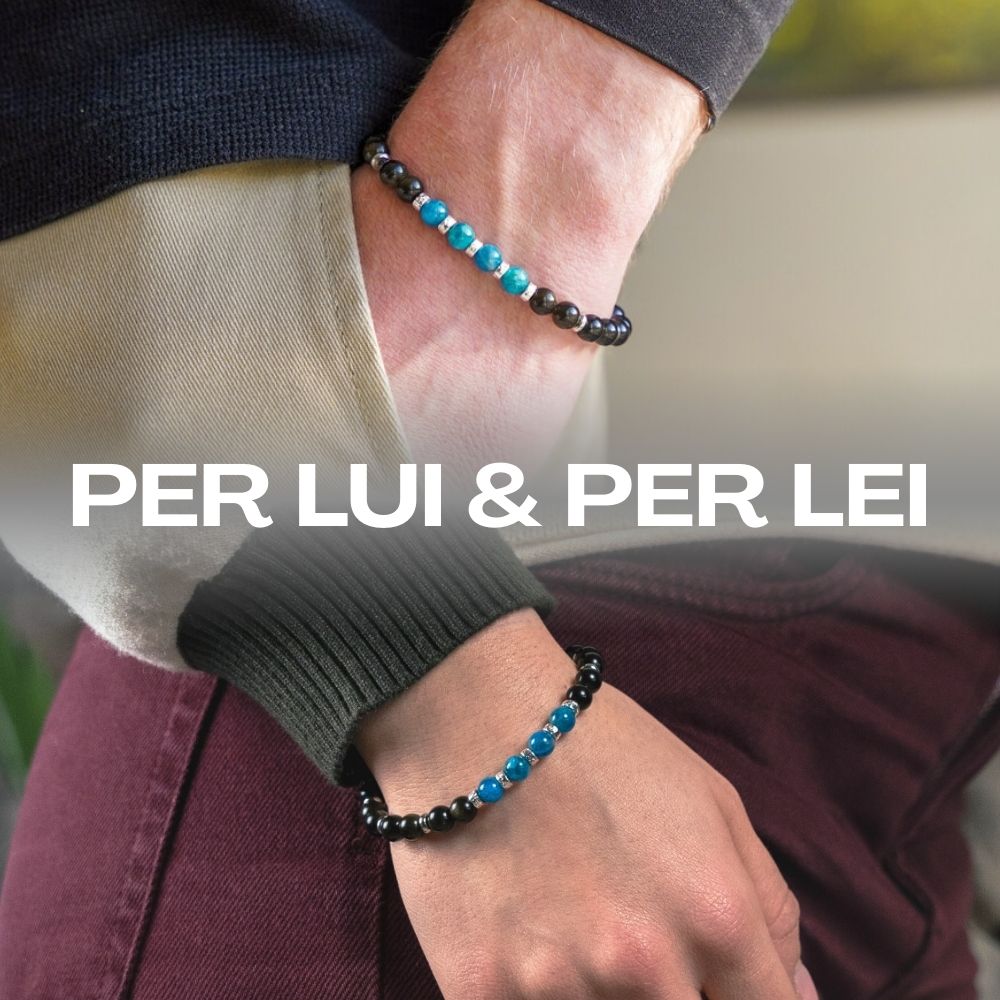 Apatit- und Obsidian-Armband | 6mm