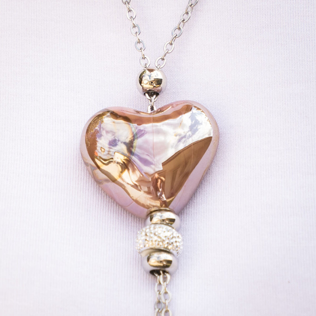 Collana artigianale in ceramica da donna foto dei dettagli